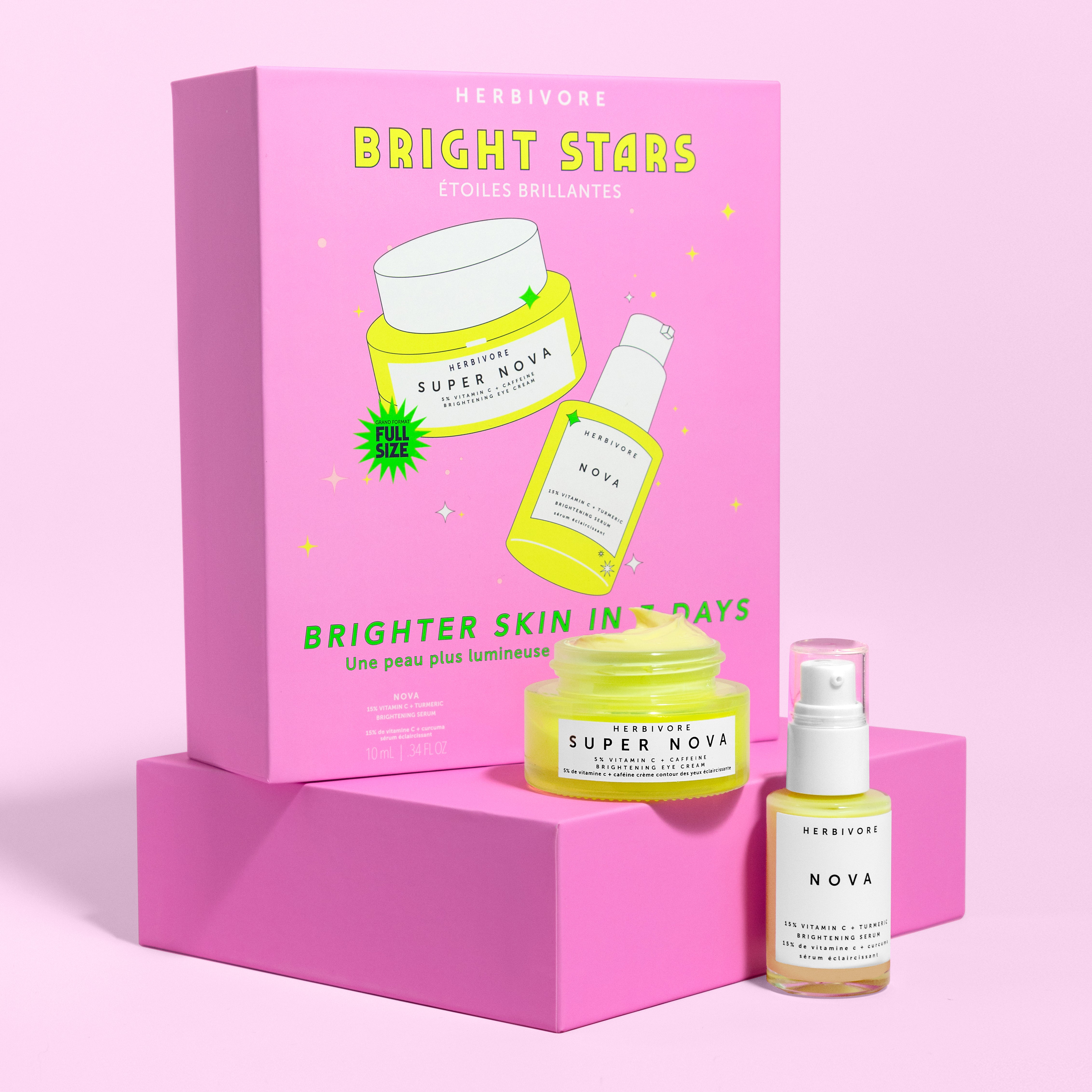 Bright Stars Gift Set Box with Mini Nova Serum and full-size Super Nova Eye Cream