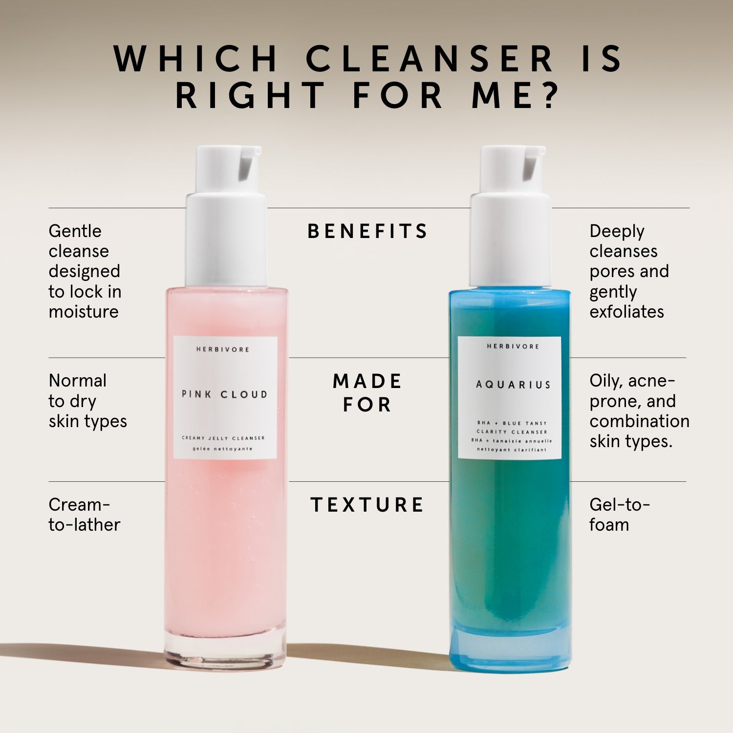 AQUARIUS BHA + Blue Tansy Clarity Cleanser | Herbivore Botanicals