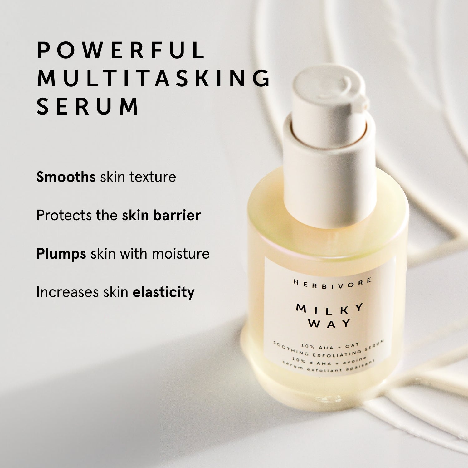 MILKY WAY 10% AHA + Oat Soothing Exfoliating Serum | Herbivore Botanicals