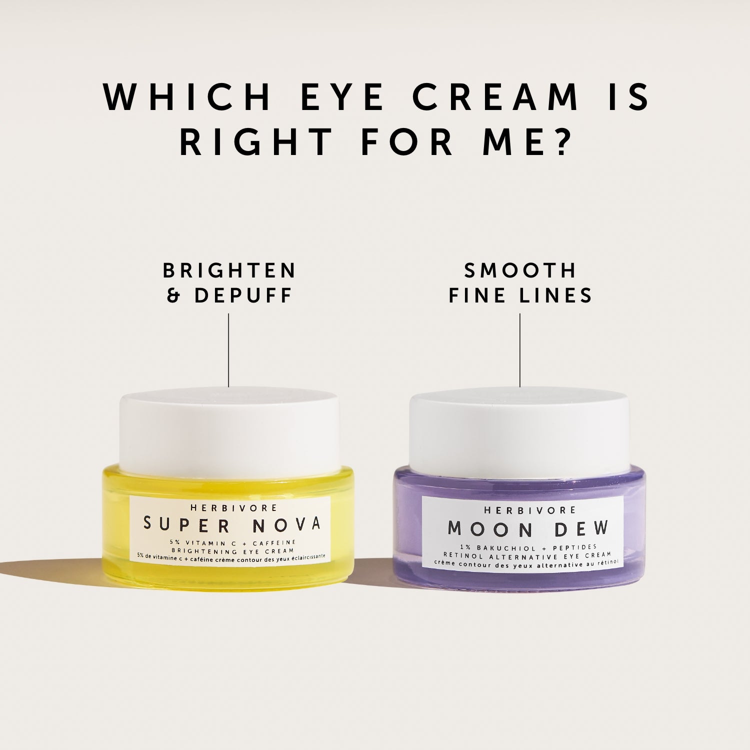 MOON DEW 1% Bakuchiol + Peptides Retinol Alternative Firming Eye Cream | Herbivore Botanicals