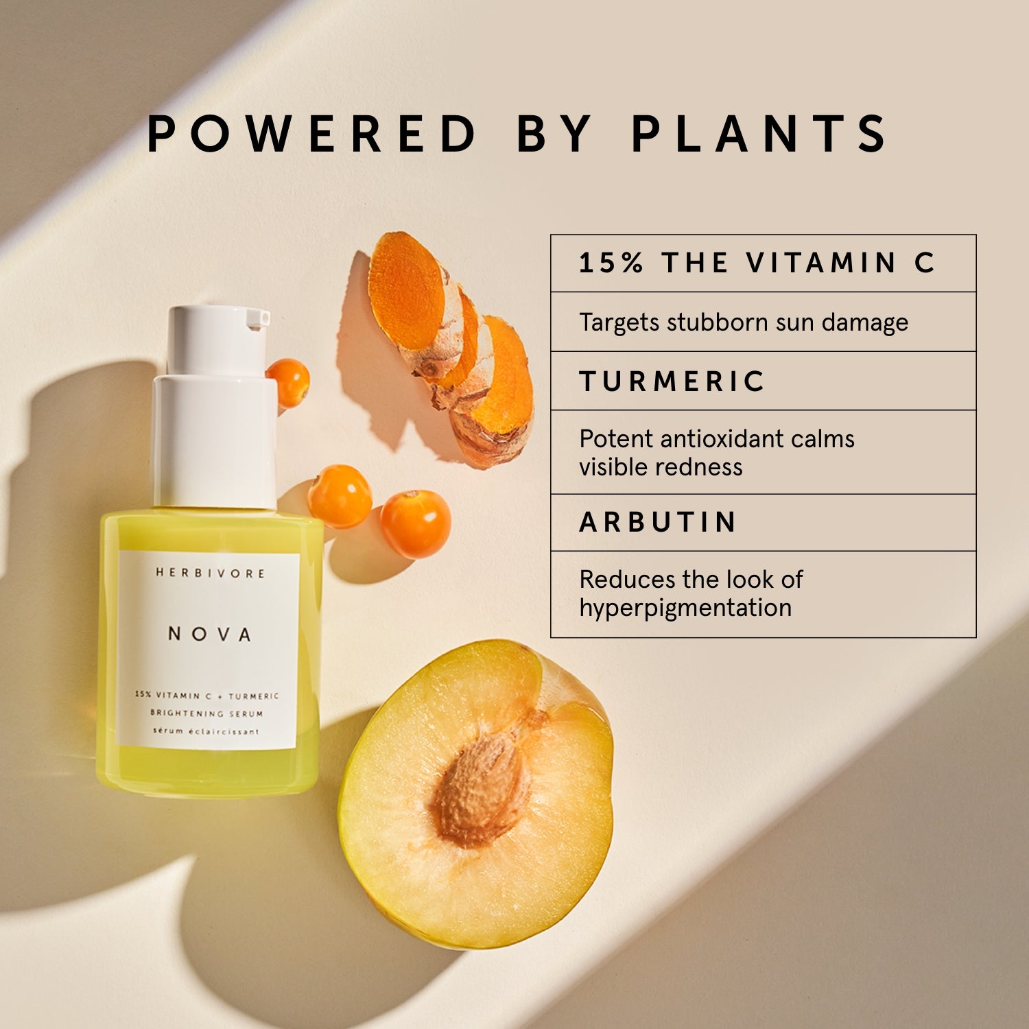 NOVA 15% Vitamin C + Turmeric Brightening Serum | Herbivore Botanicals