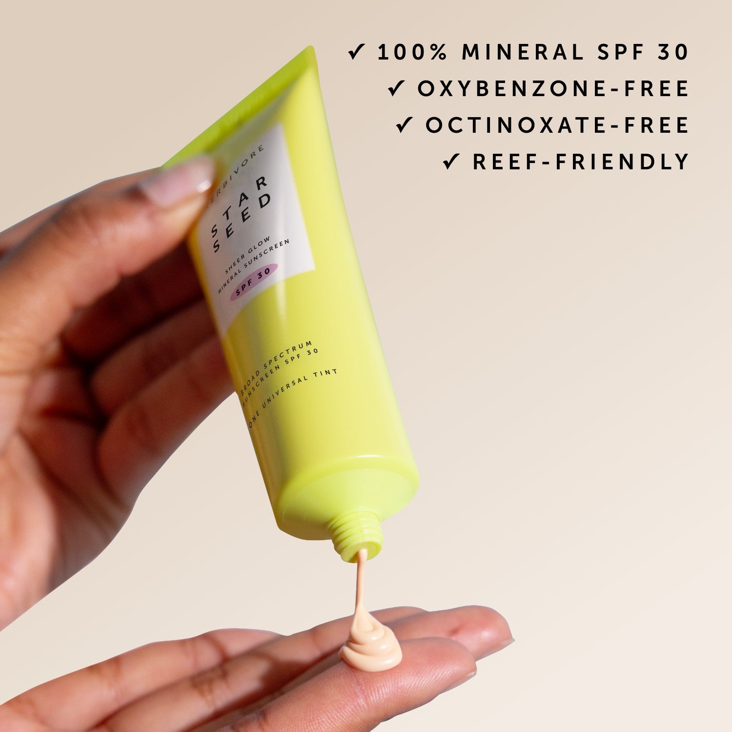 STAR SEED Sheer Glow Mineral Sunscreen SPF 30 | Herbivore Botanicals