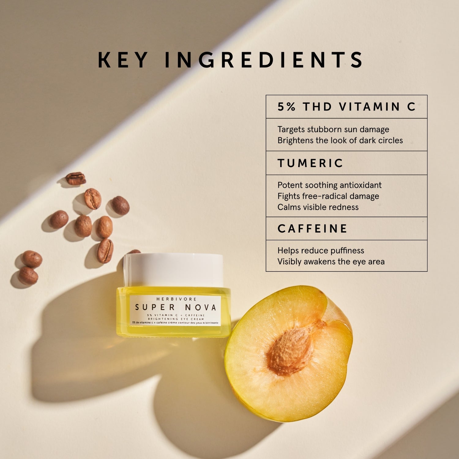 SUPER NOVA 5% Vitamin C + Caffeine Brightening Eye Cream | Herbivore Botanicals