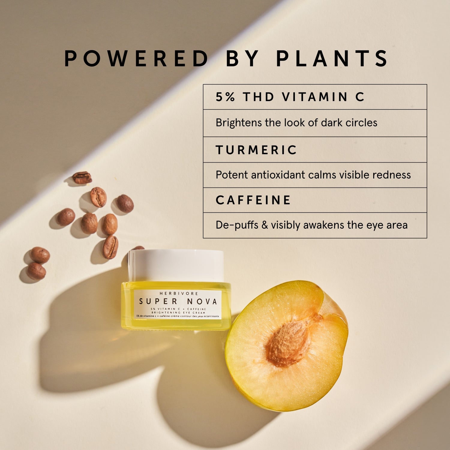 SUPER NOVA 5% Vitamin C + Caffeine Brightening Eye Cream | Herbivore Botanicals